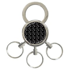 Black Music Notes 3-ring Key Chains