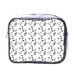 White Music Notes Mini Toiletries Bags by snowwhitegirl