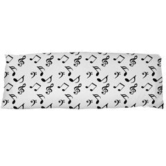 White Music Notes Body Pillow Case (dakimakura)