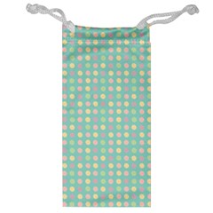 Pink Peach Green Eggs On Seafoam Jewelry Bag