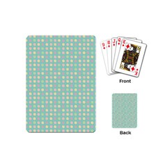 Pink Peach Green Eggs On Seafoam Playing Cards (mini) 