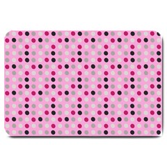 Grey Magenta Eggs On Pink Large Doormat  by snowwhitegirl