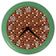 Grey Eggs On Russet Brown Color Wall Clocks