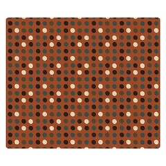 Grey Eggs On Russet Brown Double Sided Flano Blanket (small) 