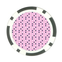 Teal White Eggs On Pink Poker Chip Card Guard (10 Pack)