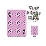 Teal White Eggs On Pink Playing Cards 54 (Mini)  Front - Spade8