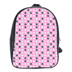 Teal White Eggs On Pink School Bag (xl)