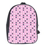 Teal White Eggs On Pink School Bag (XL) Front