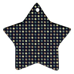 Beige Blue Cream Eggs On Grey Blue Star Ornament (two Sides)