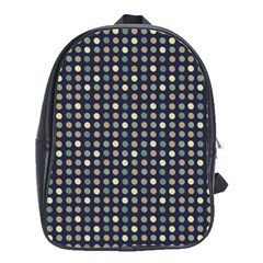 Beige Blue Cream Eggs On Grey Blue School Bag (large)