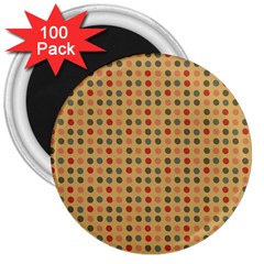 Grey Brown Eggs On Beige 3  Magnets (100 pack)