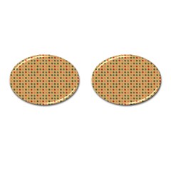 Grey Brown Eggs On Beige Cufflinks (Oval)