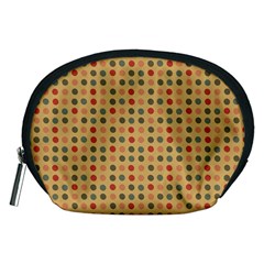 Grey Brown Eggs On Beige Accessory Pouches (Medium) 