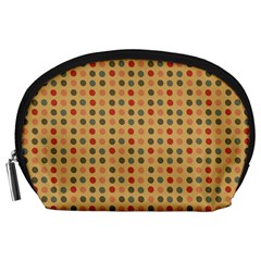 Grey Brown Eggs On Beige Accessory Pouches (Large) 