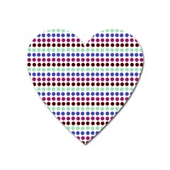 Multi White Dots Heart Magnet