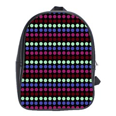 Multi Black Dots School Bag (xl)