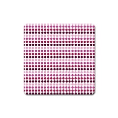 Pink Red Dots Square Magnet