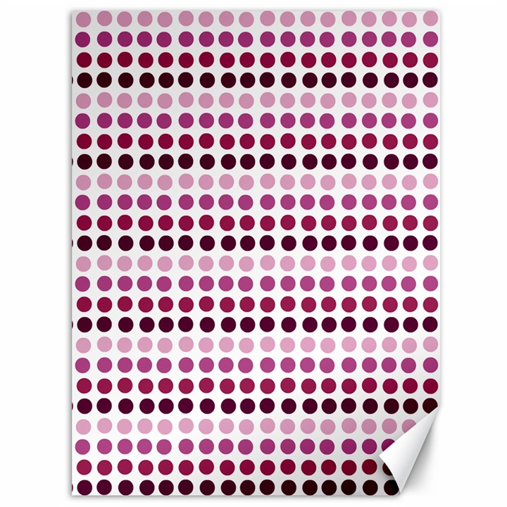 Pink Red Dots Canvas 36  x 48  