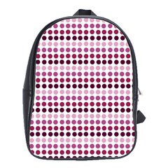 Pink Red Dots School Bag (large)