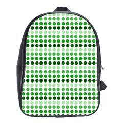 Greenish Dots School Bag (large)