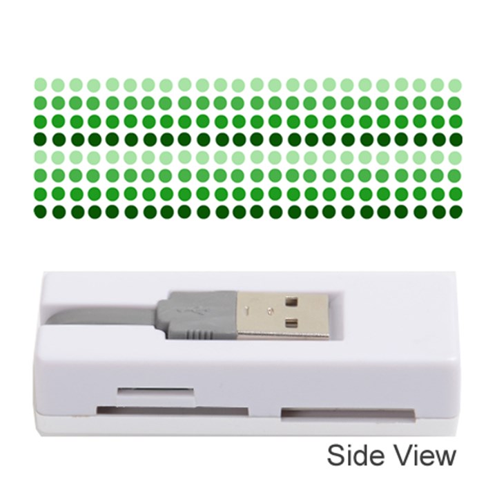 Greenish Dots Memory Card Reader (Stick) 
