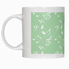 Mint Green White Music White Mugs