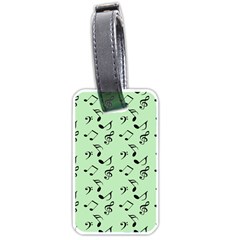 Mint Green Music Luggage Tags (one Side)  by snowwhitegirl