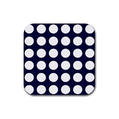 Big Dot Blue Rubber Coaster (square)  by snowwhitegirl