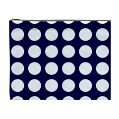 Big Dot Blue Cosmetic Bag (xl) by snowwhitegirl