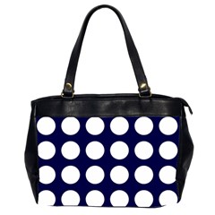 Big Dot Blue Office Handbags (2 Sides) 