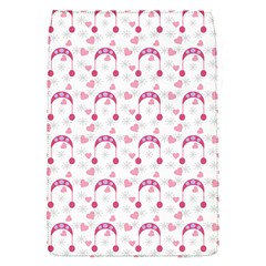 Winter Pink Hat White Heart Snow Flap Covers (s)  by snowwhitegirl