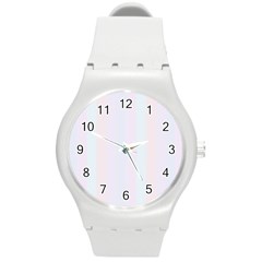 Albino Pinks Round Plastic Sport Watch (m) by snowwhitegirl