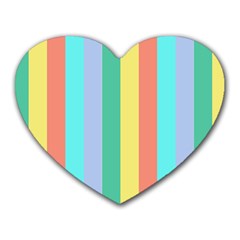 Summer Stripes Heart Mousepads by snowwhitegirl