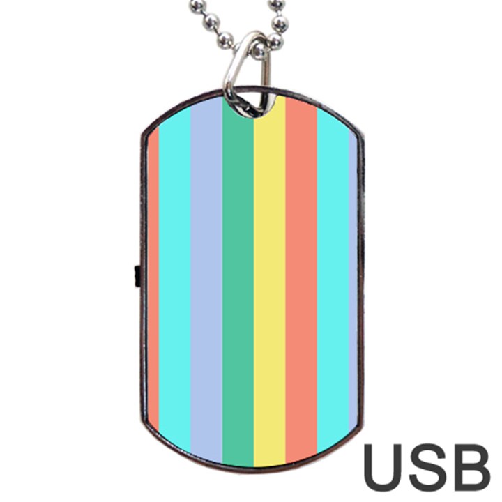 Summer Stripes Dog Tag USB Flash (One Side)