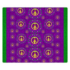 Peace Be With Us In Love And Understanding Double Sided Flano Blanket (small)  by pepitasart