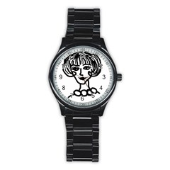 20s Girl Stainless Steel Round Watch