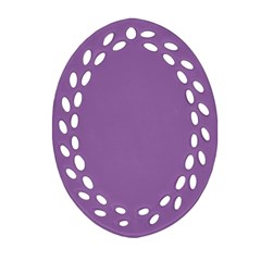 Another Purple Oval Filigree Ornament (two Sides) by snowwhitegirl
