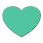 Seafoamy Green Heart Mousepads Front