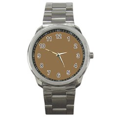 Brownish Sport Metal Watch by snowwhitegirl