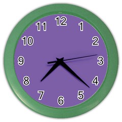 Purple Star Color Wall Clocks by snowwhitegirl