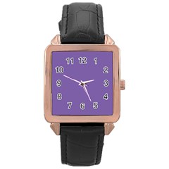 Purple Star Rose Gold Leather Watch 