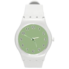 Tree Green Round Plastic Sport Watch (m)