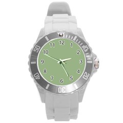 Tree Green Round Plastic Sport Watch (l) by snowwhitegirl