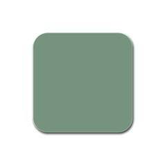 Mossy Green Rubber Square Coaster (4 Pack) 