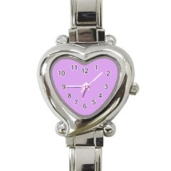 Purple Whim Heart Italian Charm Watch by snowwhitegirl