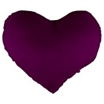 Magenta Ish Purple Large 19  Premium Flano Heart Shape Cushions Front