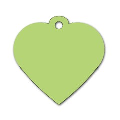 Grassy Green Dog Tag Heart (two Sides)