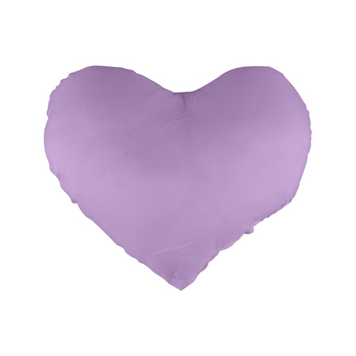 Lilac Morning Standard 16  Premium Flano Heart Shape Cushions