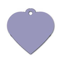 Grey Violet Dog Tag Heart (one Side)