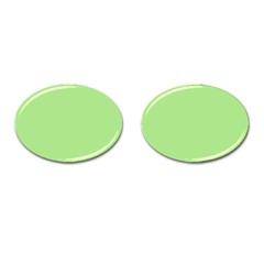 Meadow Green Cufflinks (oval) by snowwhitegirl